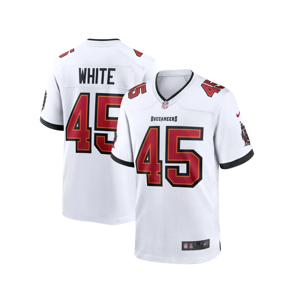 Mens Tampa Bay Buccaneers Devin White White Game Jersey