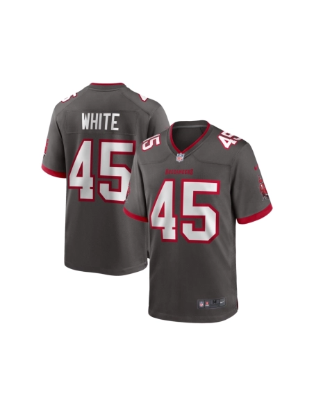 Mens Tampa Bay Buccaneers Devin White Pewter Game Jersey
