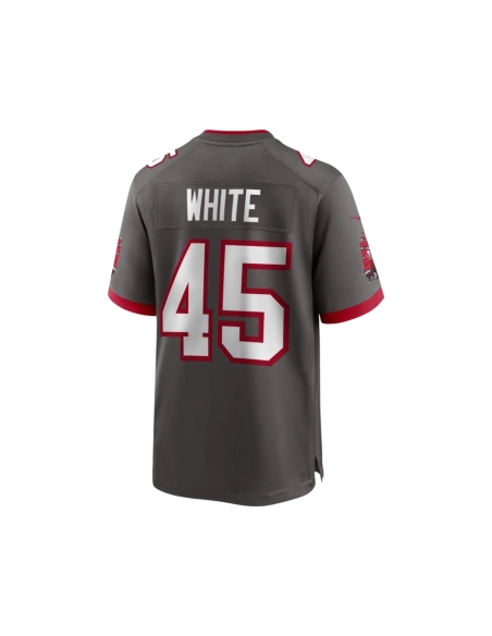 Mens Tampa Bay Buccaneers Devin White Pewter Game Jersey