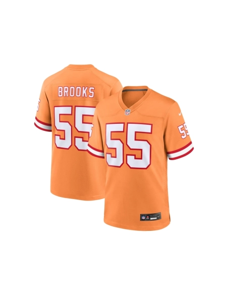 Mens Tampa Bay Buccaneers Derrick Brooks Orange Throwback Game Jersey