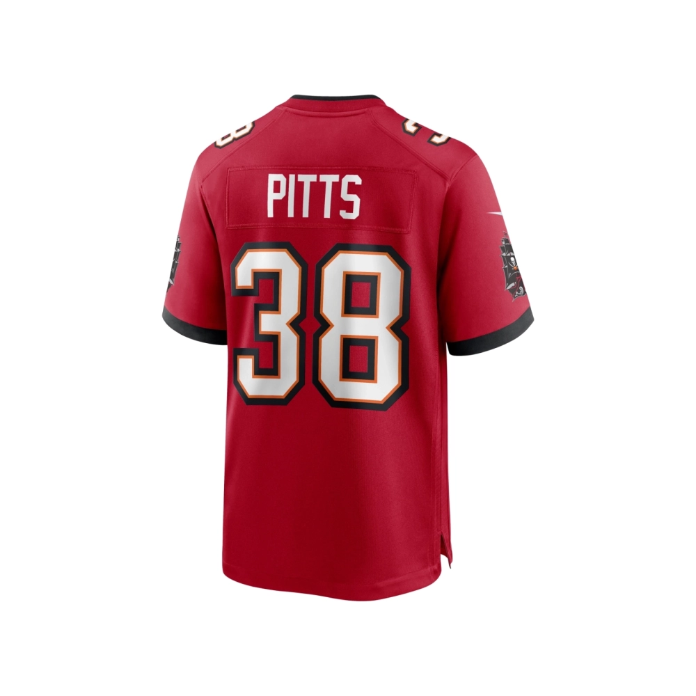 Mens Tampa Bay Buccaneers Derrek Pitts Red Game Jersey