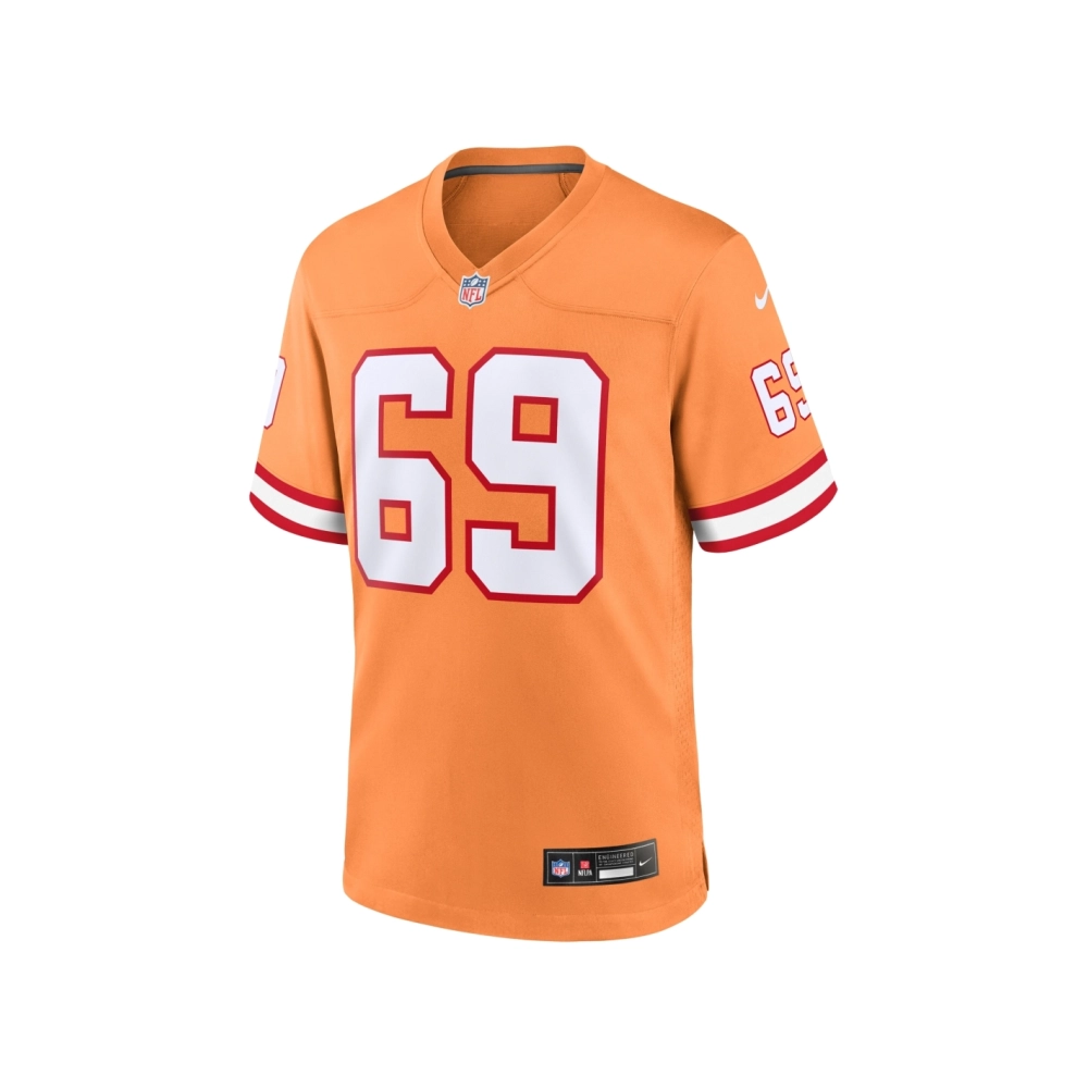 Mens Tampa Bay Buccaneers Cody Mauch Orange Throwback Game Jersey