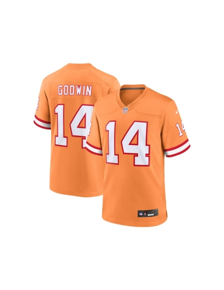 Mens Tampa Bay Buccaneers Chris Godwin Orange Throwback Game Jersey
