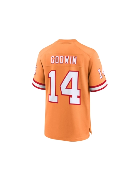 Mens Tampa Bay Buccaneers Chris Godwin Orange Throwback Game Jersey