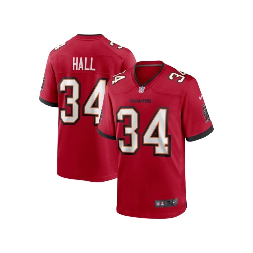 Mens Tampa Bay Buccaneers Bryce Hall Red Team Game Jersey