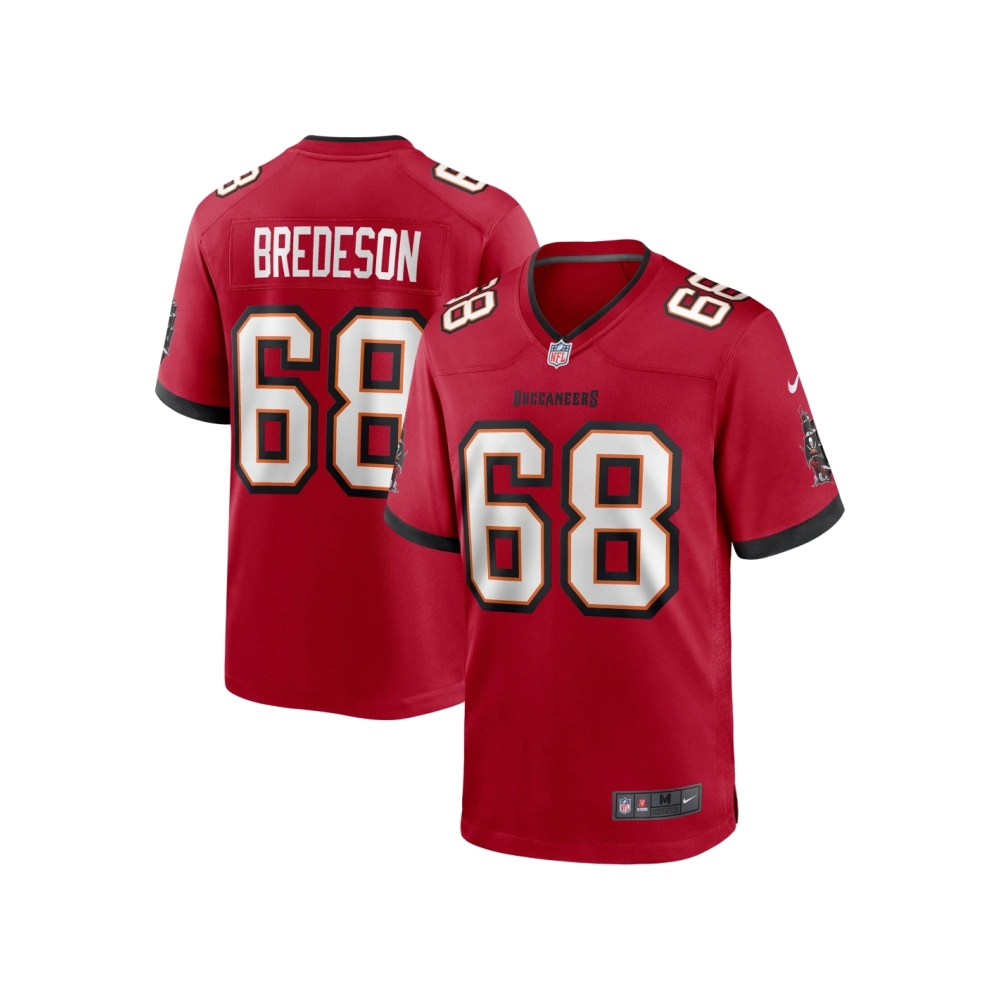 Mens Tampa Bay Buccaneers Ben Bredeson Red Game Jersey
