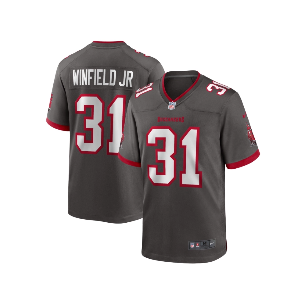 Mens Tampa Bay Buccaneers Antoine Winfield Jr. Pewter Game Jersey
