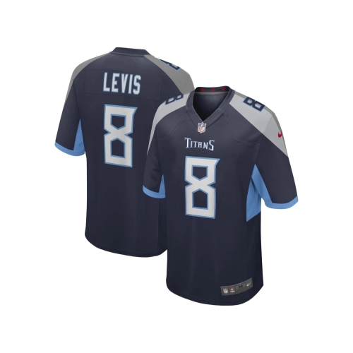 Mens Tennessee Titans Will Levis Navy 2023 NFL Draft Pick Game Jersey