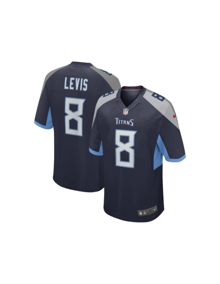 Mens Tennessee Titans Will Levis Navy 2023 NFL Draft Pick Game Jersey