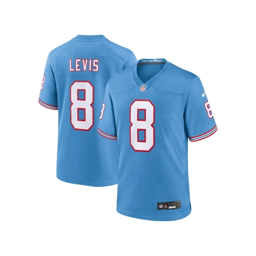 Mens Tennessee Titans Will Levis Light Blue Oilers Throwback Player Game Jersey