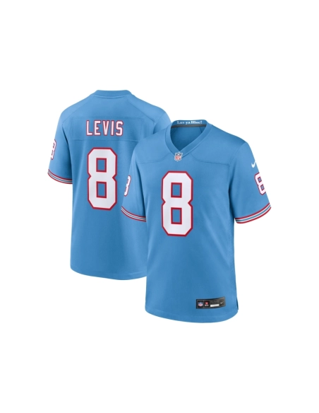Mens Tennessee Titans Will Levis Light Blue Oilers Throwback Player Game Jersey