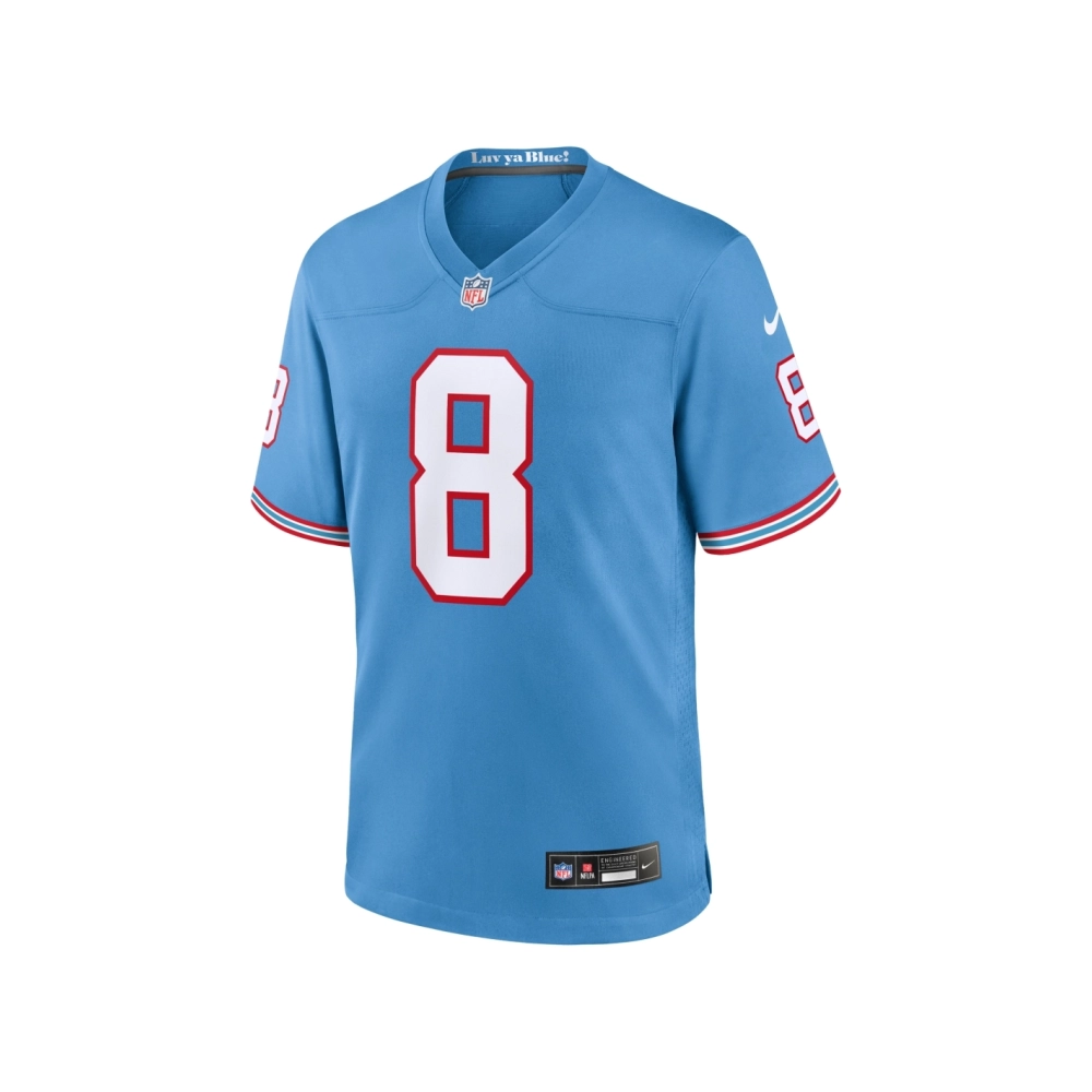 Mens Tennessee Titans Will Levis Light Blue Oilers Throwback Player Game Jersey