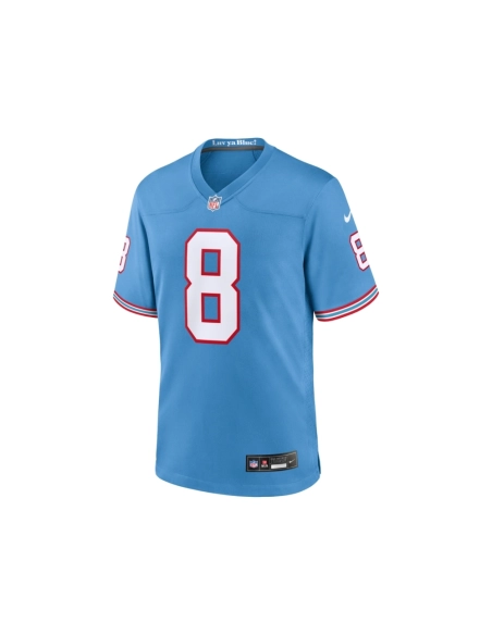 Mens Tennessee Titans Will Levis Light Blue Oilers Throwback Player Game Jersey