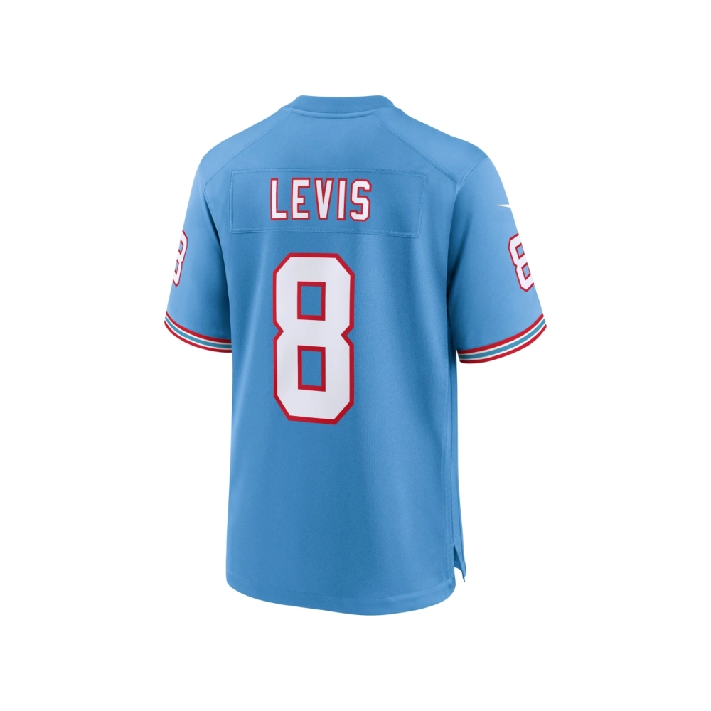 Mens Tennessee Titans Will Levis Light Blue Oilers Throwback Player Game Jersey