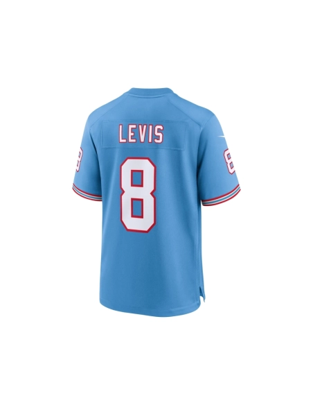Mens Tennessee Titans Will Levis Light Blue Oilers Throwback Player Game Jersey