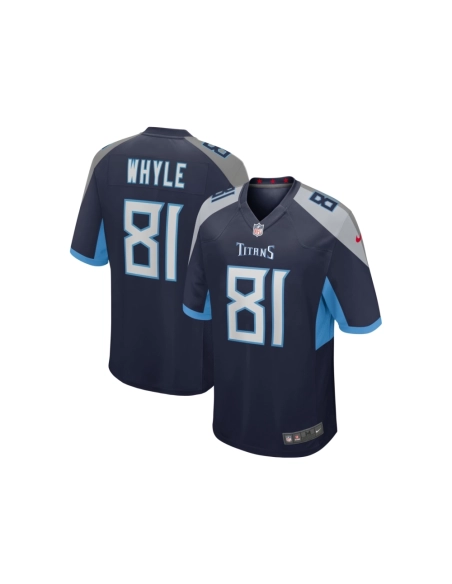 Mens Tennessee Titans Josh Whyle Navy Team Game Jersey