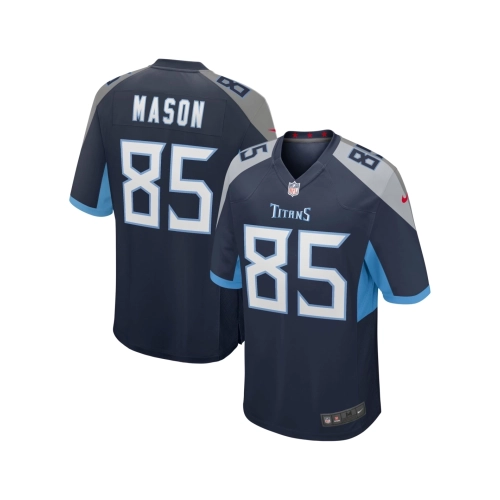 Mens Tennessee Titans Derrick Mason Navy Game Retired Player Jersey