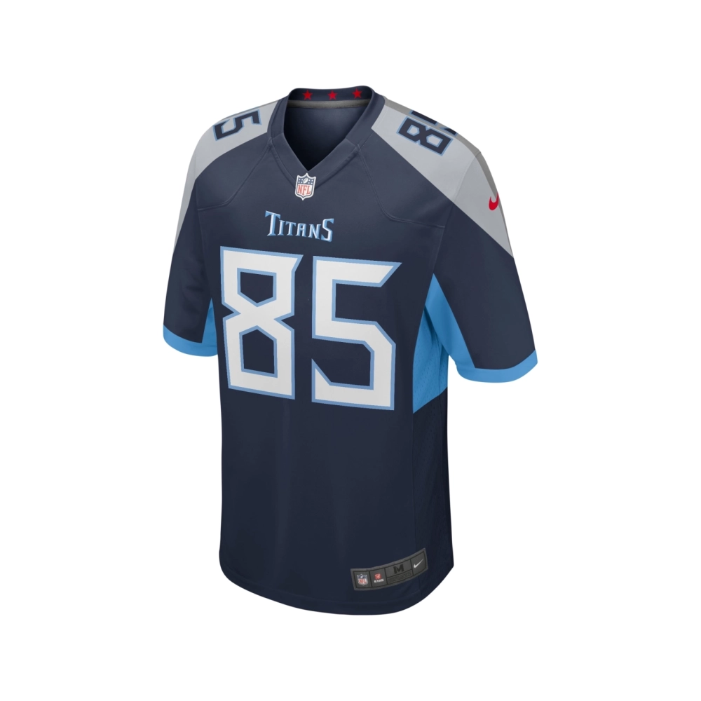 Mens Tennessee Titans Derrick Mason Navy Game Retired Player Jersey