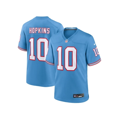 Mens Tennessee Titans DeAndre Hopkins Light Blue Oilers Throwback Player Game Jersey