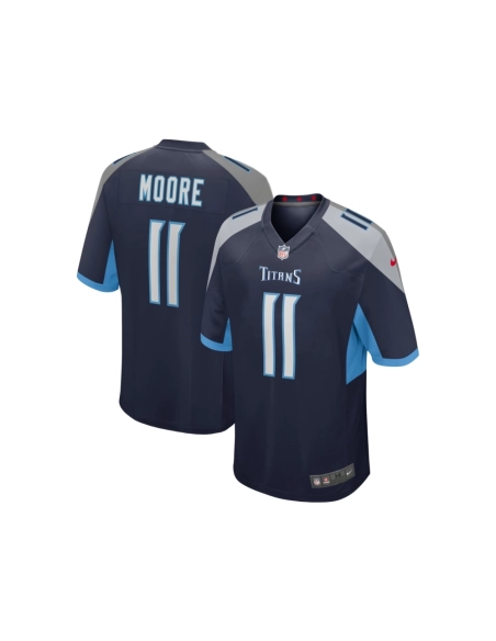 Mens Tennessee Titans Chris Moore Navy Game Jersey