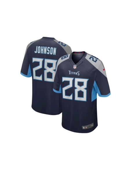 Mens Tennessee Titans Chris Johnson Navy Retired Player Game Jersey