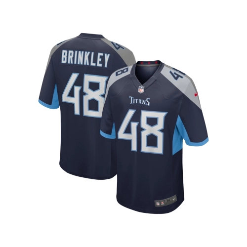 Mens Tennessee Titans Beau Brinkley Navy Game Jersey