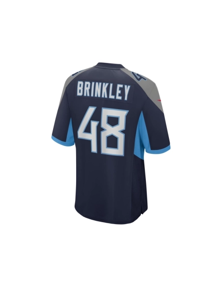 Mens Tennessee Titans Beau Brinkley Navy Game Jersey