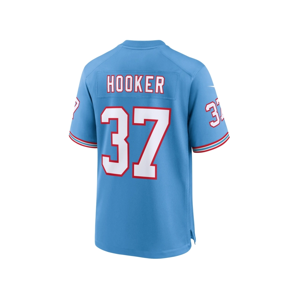 Mens Tennessee Titans Amani Hooker Light Blue Oilers Throwback Player Game Jersey