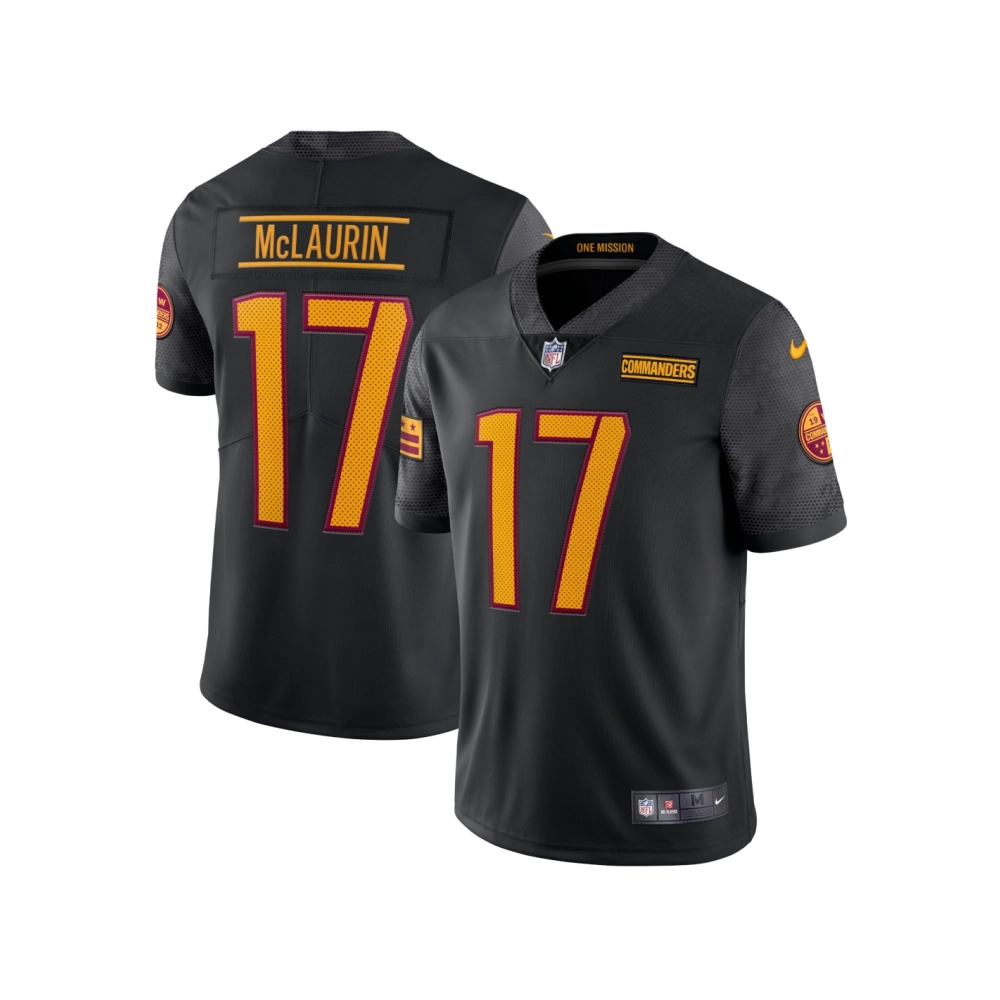 Mens Washington Commanders Terry McLaurin Black Alternate Vapor Limited Jersey