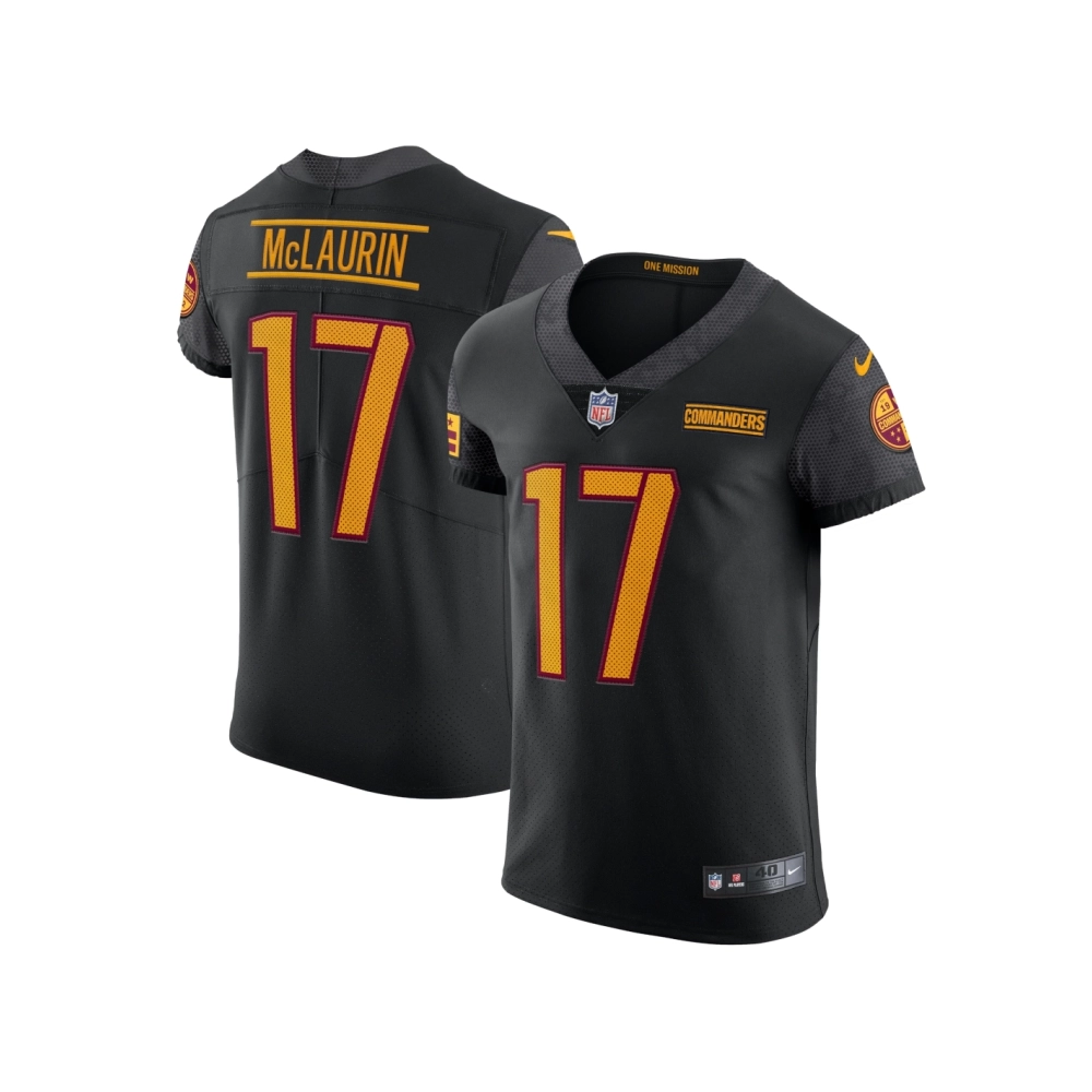 Mens Washington Commanders Terry McLaurin Black Alternate Vapor Elite Jersey