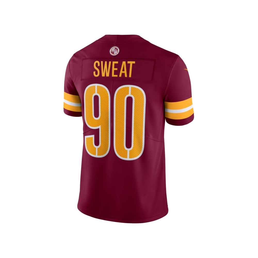 Mens Washington Commanders Montez Sweat Burgundy Vapor Limited Jersey