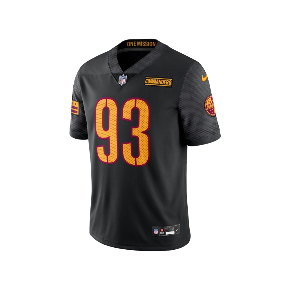 Mens Washington Commanders Jonathan Allen Black Alternate Vapor Untouchable Limited Jersey