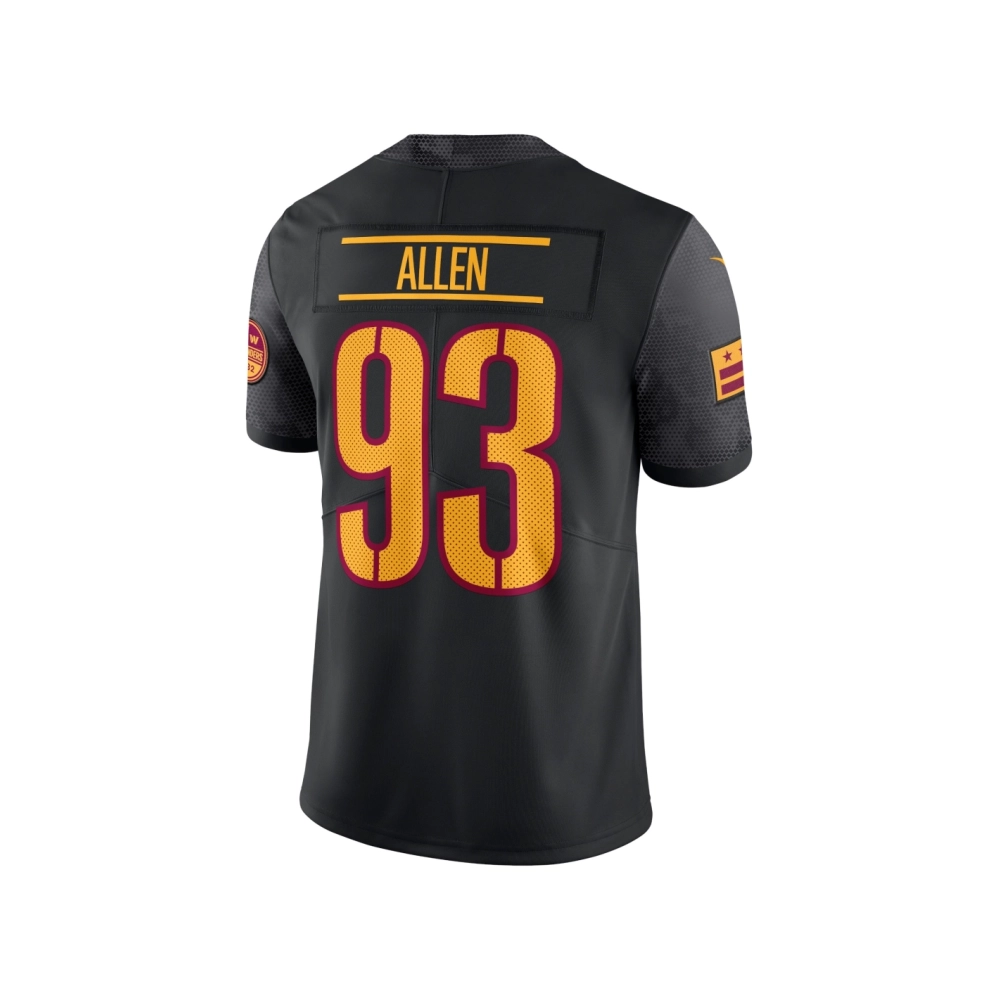 Mens Washington Commanders Jonathan Allen Black Alternate Vapor Untouchable Limited Jersey