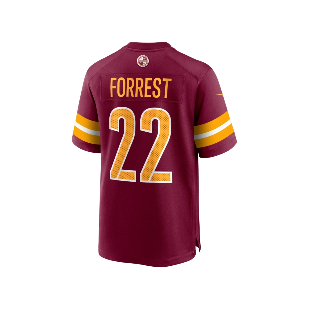 Mens Washington Commanders Darrick Forrest Burgundy Game Player Jersey