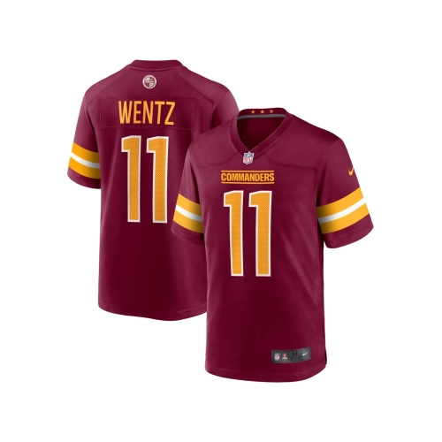 Mens Washington Commanders Carson Wentz Burgundy Game Jersey