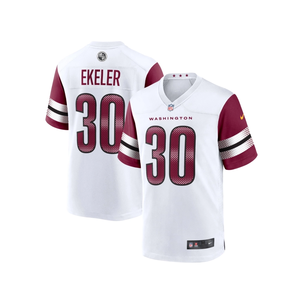 Mens Washington Commanders Austin Ekeler White Game Jersey