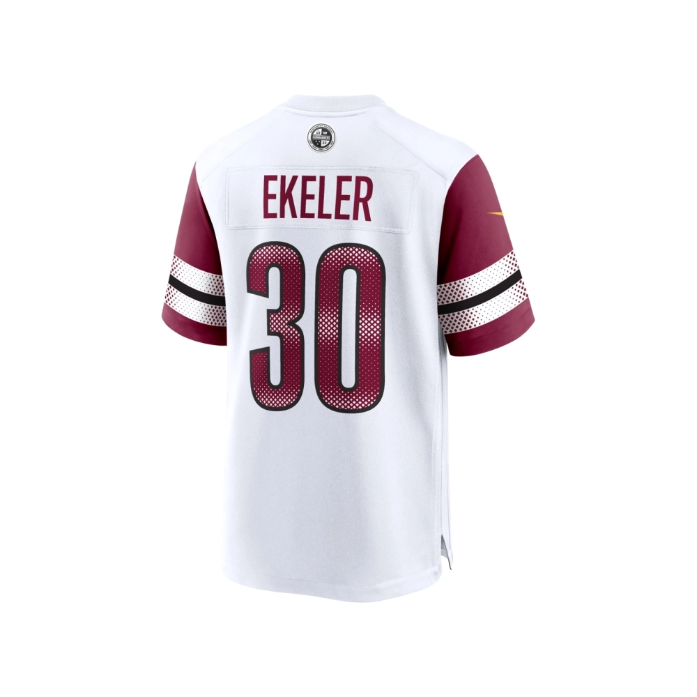 Mens Washington Commanders Austin Ekeler White Game Jersey