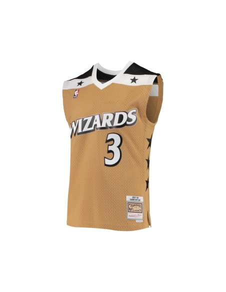 Mens Washington Wizards Caron Butler Gold 2001/02 Hardwood Classics Swingman Jersey