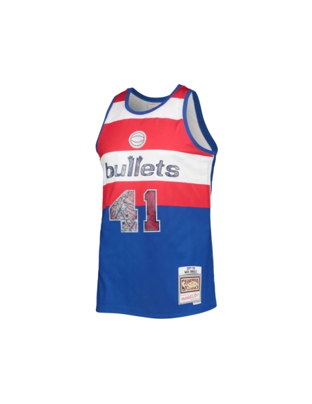 Mens Washington Bullets Wes Unseld Blue 1977/78 Hardwood Classics NBA 75th Anniversary Diamond Swingman Jersey