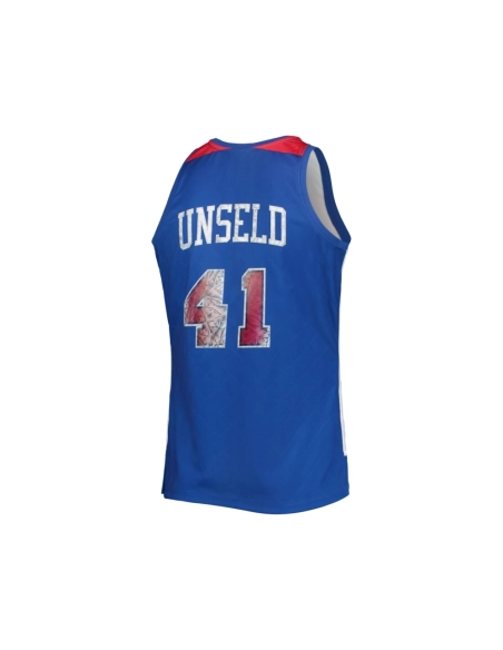 Mens Washington Bullets Wes Unseld Blue 1977/78 Hardwood Classics NBA 75th Anniversary Diamond Swingman Jersey