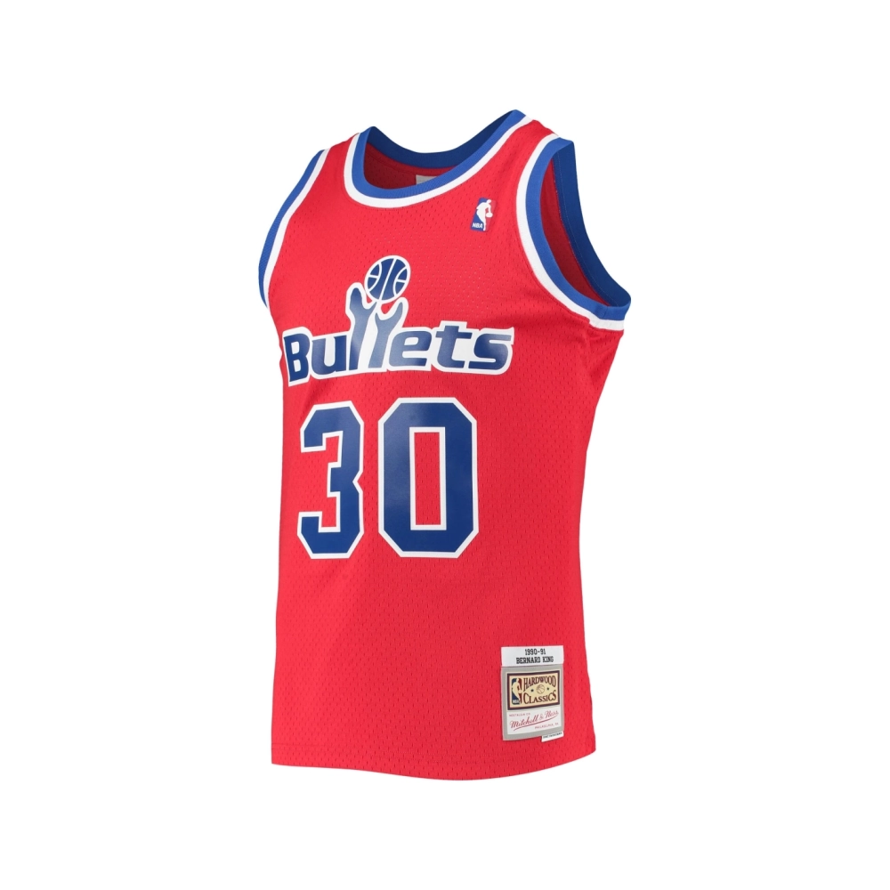 Mens Washington Bullets Bernard King Red 1990/91 Hardwood Classics Swingman Jersey