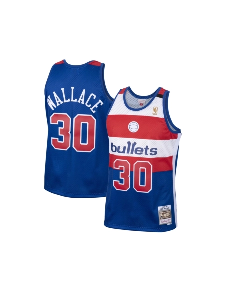 Mens Washington Bullets Ben Wallace Royal 2001/02 Hardwood Classics Swingman Jersey