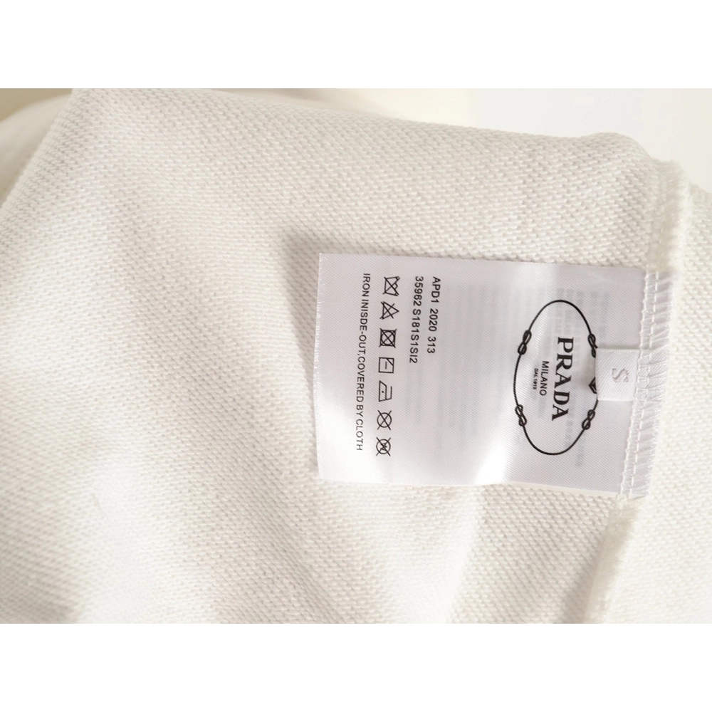 Prada Classic Collar Triangle Logo Nylon Kangaroo Pocket Hoodie,Prada