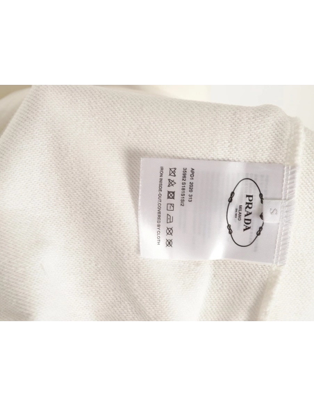 Prada Classic Collar Triangle Logo Nylon Kangaroo Pocket Hoodie,Prada
