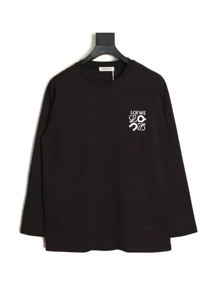 Loewe on co-branded logo embossed print long-sleeved T-shirt TSK1,Loewe