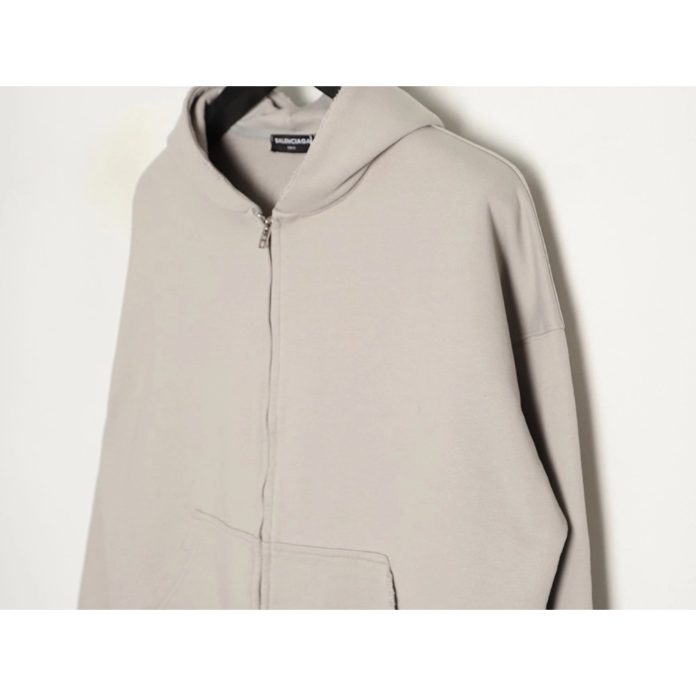 Balenciaga reverse letter embroidered hole double zipper jacket,Balenciaga