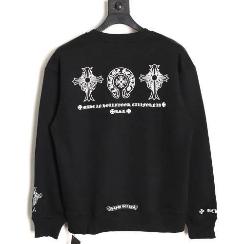 Chrome Hearts classic logo print crewneck sweatshirt TSK1,Chrome Hearts