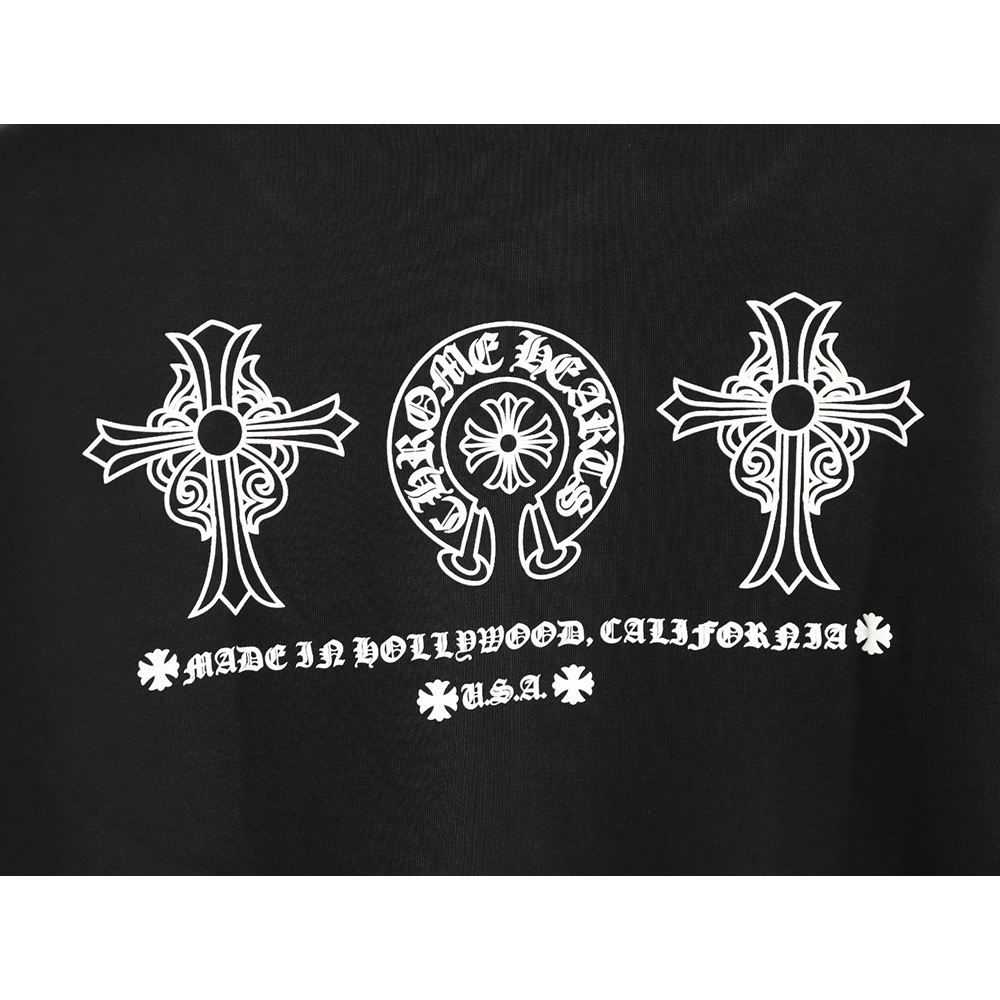 Chrome Hearts classic logo print crewneck sweatshirt TSK1,Chrome Hearts