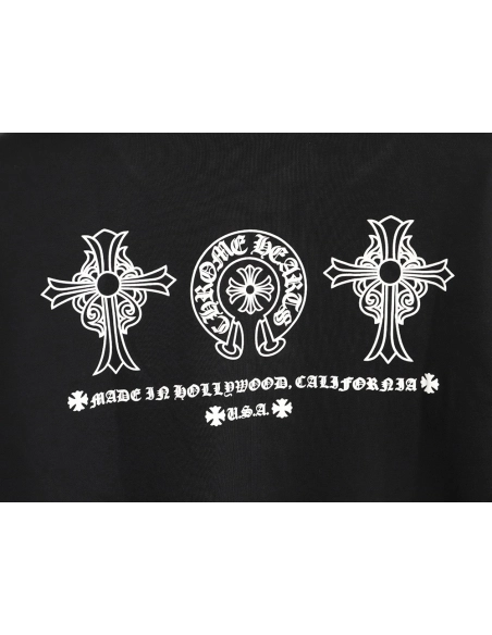 Chrome Hearts classic logo print crewneck sweatshirt TSK1,Chrome Hearts