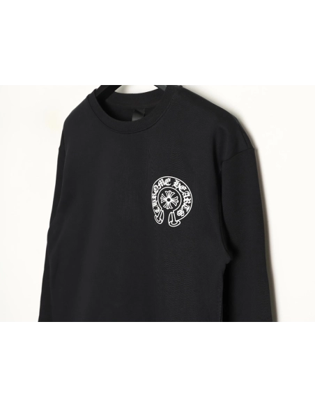 Chrome Hearts classic logo print crewneck sweatshirt TSK1,Chrome Hearts